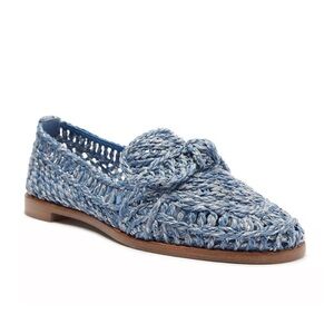 RAFFIA PENNY LOAFER PETROLEO size 37.5 with box